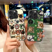 Cute Babushka Cats Kawaii Phone Case For IPhone 17 16 15 14 13 12 11 Pro Max Plus Color Shockproof Back Silver Cover