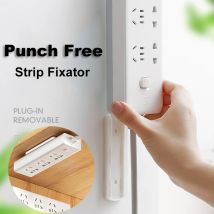 1-3 Stück Streifenfixierer, selbstklebende Steckdose, Wandmontage, selbstklebender, stanzfreier Reihe-Steckerhalter für Küche, Zuhause, Büro