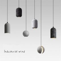 Industrial Concrete pendant light Simple small Terrazzo light  Creative Bedroom Living room Dinning room Decor bedside lamp