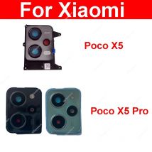 Rear Camera Glass Lens Cover For Xiaomi Poco X5 X5 Pro Main Camera Lens Glass with Frame Replacement Repair Spare Parts