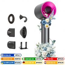 Secador de pelo iónico eléctrico 5 en 1, secador de pelo sin aspas de alta velocidad, secador de pelo profesional de iones negativos de 1,8 M, secador de pelo súper sin hojas