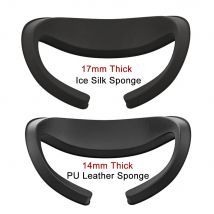 Ersatz 14 mm PU-Lederpolster / 17 mm Eisseide für Quest 3 VR-Brillenzubehör