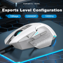 Kabelgebundene Spielmaus, 12.000 DPI, einstellbar, Makroprogrammierung, RGB-Hintergrundbeleuchtung, Ergonomie-Design, Feuerschlüssel, E-Sport-Maus, Gaming-PC-Mäuse