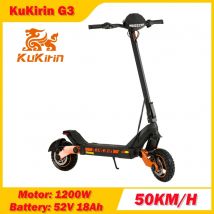 Scooter elettrico KuKirin G3 50 KM/H Motore 1200W Batteria 52V18Ah Pneumatici fuoristrada da 10 pollici Display touch LED e-scooter