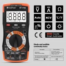 Intelligente digitale Multimeter-Messwerkzeuge HoldPeak HP-770S für AC DC Volt Ampere Ohm Kapazitätsfrequenz mit Kontinuität