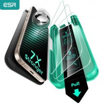 ESR 3 Pack 9H+ Vetro per iPhone 16 Pro Max Protezione schermo Armorite Privacy Vetro temperato con vassoio UltraFit per iPhone 16 Pro
