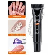 Solid Nail Glue Nail Tips Gel for Press On Nails,Acrylic Nail Gel for Manicure Extension,False Nails Adhesive Glue Long Lasting