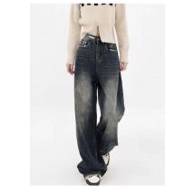 Harajuku Y2K Loose Jeans Women's Streetwear Retro Fashion High Waisted Pants High Street Loose Wide Leg Denim Pants Women