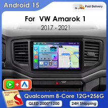 Android 15 For Volkswagen VW Amarok 1 2016 2017 2018 2019 2020 Multimedia Head Unit Car Player GPS Auto Radio Navigation DVD BT