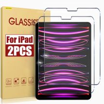 2PCS Gehärtetes Glas Für iPad 10th Generation pro 11 12,9 Air 5 4 10,9 Full Screen Protector Für iPad 10,2 7th 8th 9th