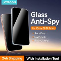Joyroom 1/2 Stück Anti-Spionage-Glas für iPhone 17 16 15 14 Pro Max Glas für iPhone 17 16 15 14 13 12 Pro Max Sichtschutz-Displayschutzfolie