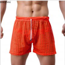 Männer Hohl Boxer Shorts Neue Mode Lose Sexy Mesh Hohl Hosen Atmungsaktivem Sexy Mesh Hosen Schnell Trocknende Unterwäsche