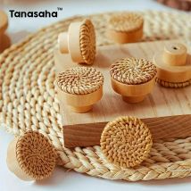 Küchen schrank Griffe Holz knauf Griff Rattan Griffe Holzgriff Kleider schrank Schrank Griffe Möbel Hardware