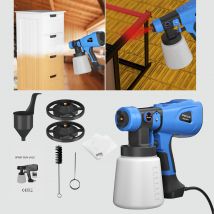 Spruzzatore di vernice elettrico, spruzzatori di vernice portatili con pistola a spruzzo per pittura domestica fai da te, 3 modelli di spruzzo, serbatoio staccabile da 1000 ml.