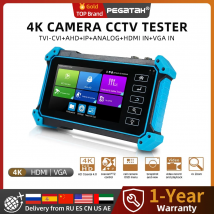 Tester IPC PEGATAH 12MP Tester CCTV 8MP/AHD/CVI/TV/SDI con ingresso HDMI VGA Monitor CCTV da 5,4 pollici per tester telecamera IP Tester CFTV