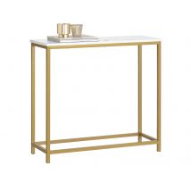 SoBuy FSB29 consolle con struttura in metallo dorato, decorazione per tavolo da corridoio, credenza, ingresso del soggiorno