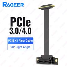 Cavo riser RAGEER PCIe 3.0/4.0 X1 (doppio angolo retto) per scheda WiFi PCIe, adattatore M.2, scheda Firewire, scheda PCIe USB, scheda audio