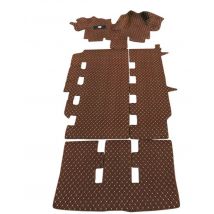 Maßgeschneiderte komplette Auto-Fußmatten + Kofferraummatte für Volkswagen Transporter T5 T6 2022–2003, 7 8, 9 Sitze, wasserdichte, langlebige Teppiche