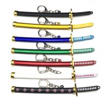 8 Arten roronoa zoro Schwerter Schlüssel bund für Männer Frauen Scheide Katana Säbel Schnalle Werkzeug halter Auto Schlüssel ringe Schlüssel anhänger Geschenk