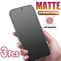 3 Stück matte Displayschutzfolien für iPhone 14 15 16e 16 Pro Max 17 Air 11 12 13 X XR XS 7 8 Plus SE Anti-Fingerabdruck-gehärtetes Glas