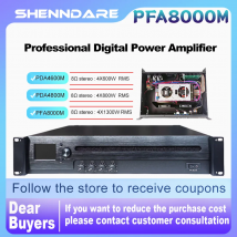 PFA8000M 4X1300W Professioneller Leistungsverstärker 4 Kanäle DJ-Subwoofer-Verstärker Klasse D Stereo Line Array Lautsprecher Vorverstärker Bühnenleistung Schaltnetzteil Tonverstärker
