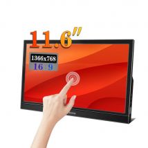 Monitor portatile Altoparlante incorporato da 11,6 pollici 1366x768 con staffa nascosta Tipo-c compatibile HDMI per laptop/PS4/5/Switch/Xbox