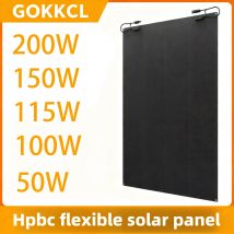 GOKKCL 200/150/115/50 Watt HPBC Back Contact Solar Cells 25.8% High Efficiency Portable Flexible Solar Panel No Busbar