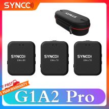 Sistema microfonico wireless SYNCO G1(A2) Pro con 1 ricevitore e 2 microfoni Portata di trasmissione 200M Microfono con batteria integrata