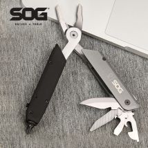 Multiutensile SOG 22 in 1 - Kit multiutensile Baton Q4 EDC con pinza pieghevole, coltello tascabile, set di cacciaviti con fodero (ID1031-CP)