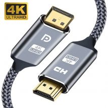 DisplayPort a HDMI cavo compatibile 4K 30Hz adattatore da DP a HD porta di visualizzazione Audio Video per PC proiettore HDTV 3ft 6ft 10ft