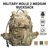 AKmax Adventure 48H Military Tactical Rucksack – MOLLE Army Assault Pack with 3L Hydration Bladder for Combat & Hiking