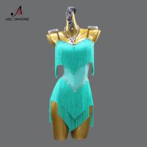 Abito da ballo latino americano 2026 per ragazze, sexy, corto, costume da festa, abbigliamento da ballo, abito da performance da sala da ballo per donna, Carnevale