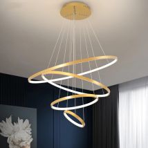 Nowoczesne żyrandole led do jadalni prosty żyrandol pierścieniowy salon sypialnia światła domowe