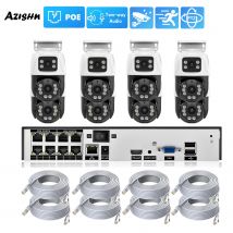 XMEYE H.265 8CH 4CH 6MP POE NVR Zestaw kamer bezpieczeństwa System kamer bezpieczeństwa z podwójnym obiektywem PTZ 2-kierunkowa kamera IP Audio Zestaw do monitoringu wideo na zewnątrz