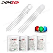 100 Stück 5 mm RGB-LED-Emissionsdiode, Mikroanzeige, Arduino, Rot, Grün, Blau, mehrfarbig, gemeinsame Anode, Kathode, 3 V, DIY-Leiterplatte, Schaltungsbirne
