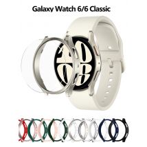 Glass+Case for Samsung Galaxy Watch 6 40mm 44mm Accessories PC Frame Protective Bumper galaxy Watch 6 Classic 43mm 47mm Cover