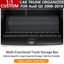 Maßgeschneiderte Kofferraum-Organizer-Box für ‌ Audi Q5 SQ5 Q5L e-tron ‌   2008–2018, Leder, großes Fassungsvermögen, automatische Mehrzweck-Aufbewahrungstasche, faltbar