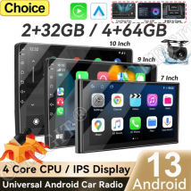 Uniwersalne radio samochodowe 7/9/10 cali z Androidem 13, 64G Autoradio Android 2 Din, radio samochodowe GPS BT Central Multimedia Smart systemy samochodowe