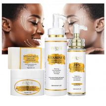 AILKE lozione per il corpo schiarente alla vitamina C, antirughe, rassodante per la pelle, crema per il corpo anche per il tono della pelle, con acido ialuronico, burro di karitè