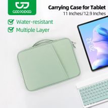 GOOJODOQ Professionelles Tablet mit zwei Fächern, magische Tastatur, Reisetasche, 11 Zoll und 12,9 Zoll Tas Tablet, wasserabweisend – Hijau