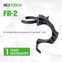 NEXTORCH Anello per torcia tattica con portata da 25 a 27 mm Mani libere multiuso a qualsiasi momento # FR-2