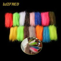 Wifreo 9 cm/3,54 Zoll Fliegenbinde-Streamer-Faser, synthetisches verworrenes Haarmaterial für die Herstellung von Minnow-Forellen, Steelhead-Salzwasser-Köderfischen