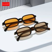 KLASSNUM Occhiali da sole vintage Uomo Donna 2026 Occhiali alla moda Occhiali da sole rettangolari Anti UV400 Shades Oculare Piccoli occhiali quadrati