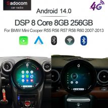 Carplay DSP 8GB 128GB 11.7 " Android 14 Car Radio Player multimedia navigation For BMW Mini Cooper R55 R56 R57 R58 R60 2007-2013
