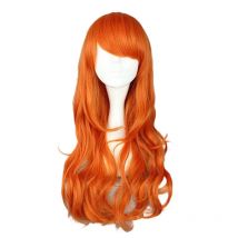 Anime Nami Cosplay Perücke 2 Jahre später Orange lange lockige hitze beständige synthetische Haare Frauen Party Cosplay Perücken
