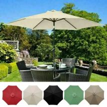 2/2,7/3 m UV-Schutz Sonnenschirm Sonnenschirm Regenschirm Abdeckung Garten Regenschirm Abdeckung Wasserdicht Strand Baldachin Ersatz Abdeckung 6/8 Bänder