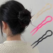 Nuovo design retrò panino per capelli bastoncini per capelli a forma di U clip mollette forcine donna ragazza coda di cavallo testa di polpette accessori per capelli dolci