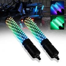 1FT RGB LED Peitsche Licht Jagen Lichter RF Fernbedienung Antenne Peitschen für Can am ATV UTV RZR Polaris Offroad Truck