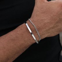 3mm kubańska bransoletka ze stali nierdzewnej męska uliczna biżuteria hip-hopowa akcesoria regulowana otwarta bransoletka