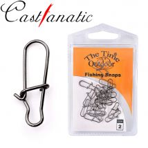 Castfanatic 20 pz/lotto Scatta di Sicurezza Connettore di Pesca In Acciaio Inox Veloce Clip di Blocco A Scatto Girevole Anelli Solidi A Scatto pesca-tacco